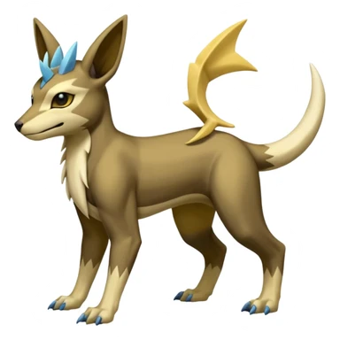 Manectric-Electrike-Lucio-Cubone-Umbreon-Marowak-Draco-Fakémon-hybrid-creature (full body), 4 legs sticker