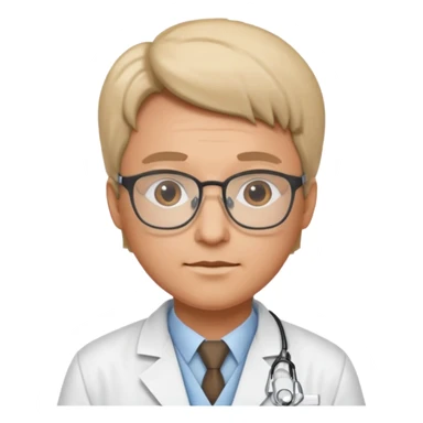Doctor with glasses sticker