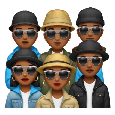 Crowd of people African American at a  hip hopconcert sticker