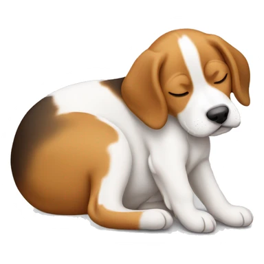 beagle puppy sleeping sticker