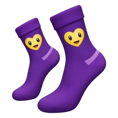 non slip socks purple sticker