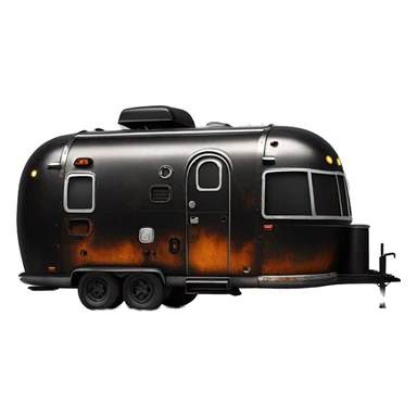 Darth Vader’s black painted airstream rc caravan rusted  sticker