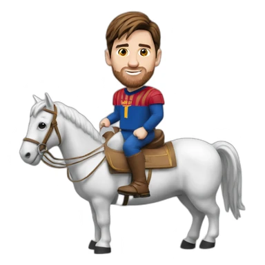 lionel messi sur un cheval sticker