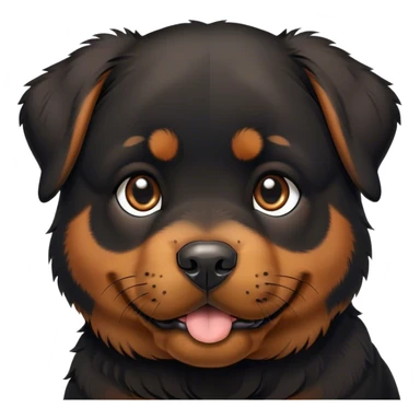 Create me a cute Rottweiler that you can see in its entirety  sticker