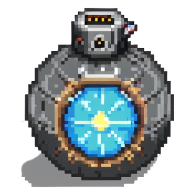 bomb power up item with unlit closed fuse sticker