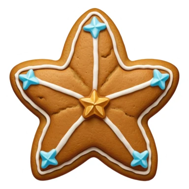 gingerbread cookie in star shape sticker