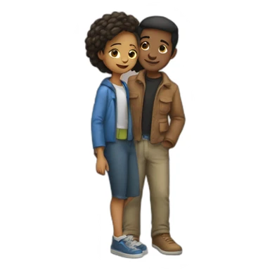 un garcon sur une fille sticker