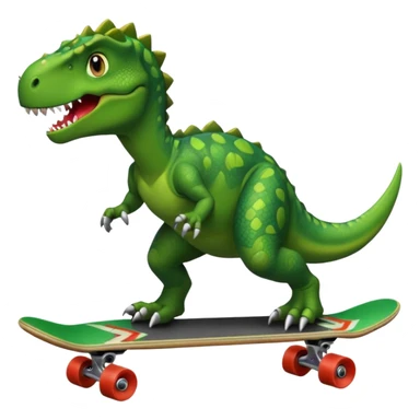 Dinosaur on a skateboard sticker
