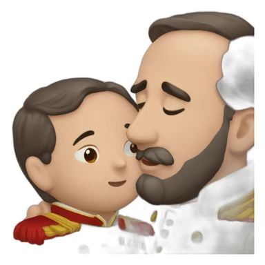 Francisco franco y Santiago abascal dándose un beso sticker
