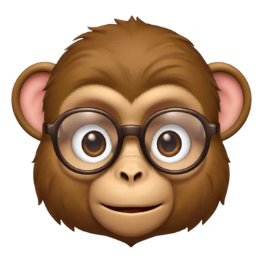 monkey with specs sticker