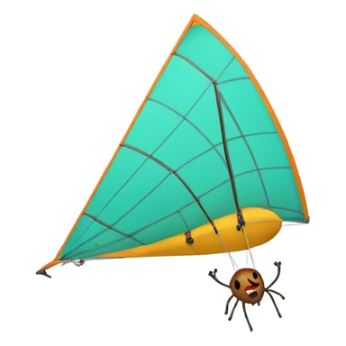 A tick insect hang gliding sticker