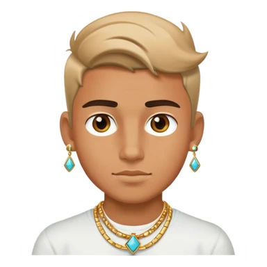 Cool boy with wearing jwellery  sticker