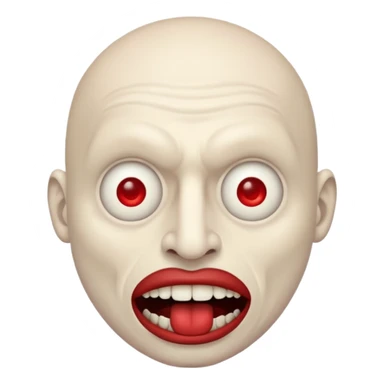 Creepy man with big mouth and no nose and ears no nose sticker