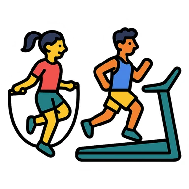 sportsmans doing cardio exercises sticker