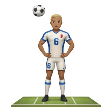 A football player with number 66, stand near a corner kick sticker