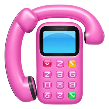 KAWAII pink INFLATABLE scrolling phone SCULPTURE  sticker