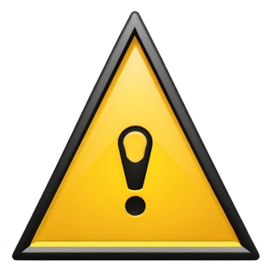 yellow warning triangle with black exclamation mark sticker
