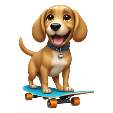 Dog riding a skateboard  sticker