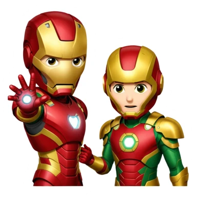 Iron man pinching loki sticker