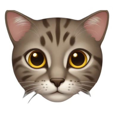 european cat dark brown eyes sticker