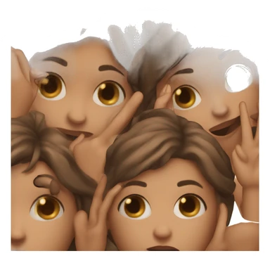 Girl that is saying no with her finger. And shaking her head a bit. Brown skin sticker