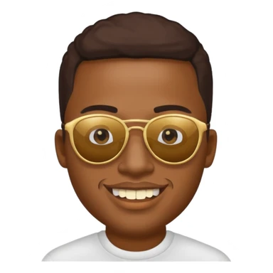 Black man with gold teeth and sun glasses sticker
