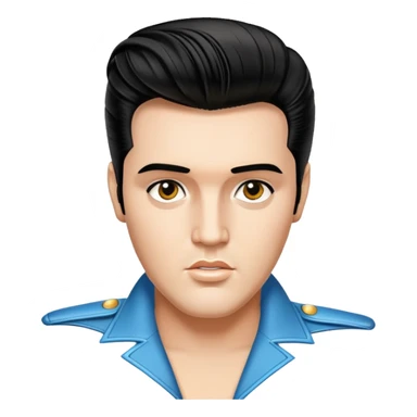 Elvis Presley with pompadour hairstyle, chest and up portrait sticker