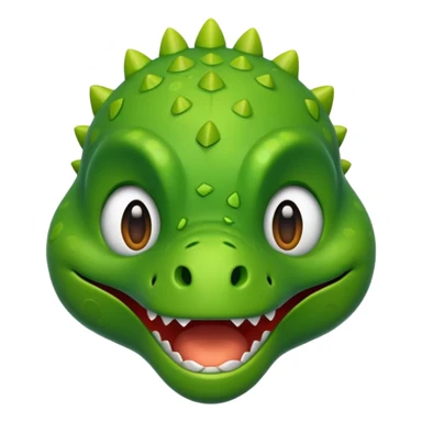 Every reaction of a dinosaur faced emoji sticker