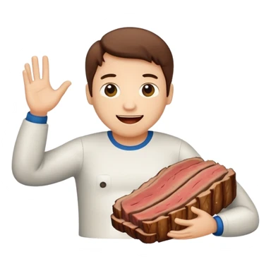 engorging oneself with brisket  sticker