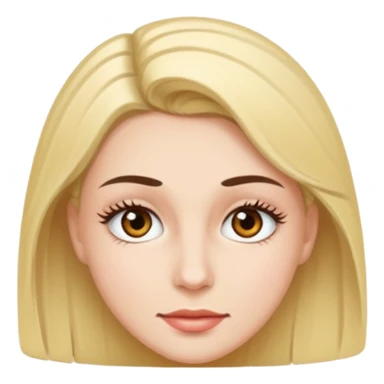 woman with short eyelashes sticker