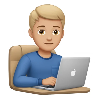 white guy sitting with laptop showing thumb sticker