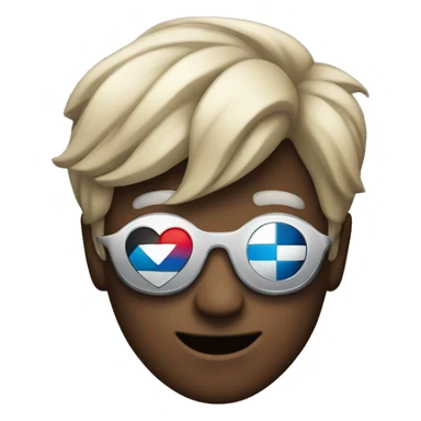 BMW logo with heart eyes sticker