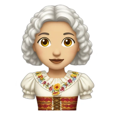 A traditional romanian female costume sticker