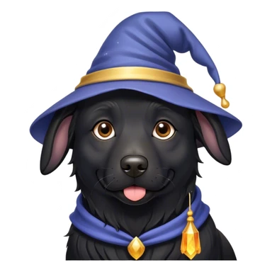 black dog Wizard sticker