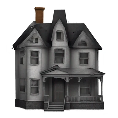 Papercraft. Haunted Addams house. Dilapidated  sticker