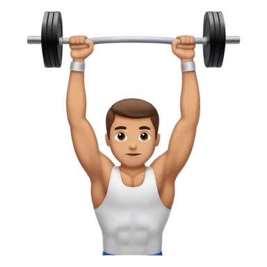 Male Overhead barbell press sticker