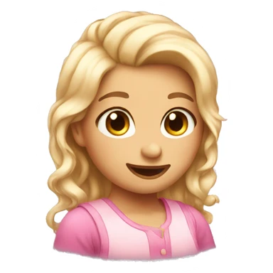 Girly blushing emoji sticker
