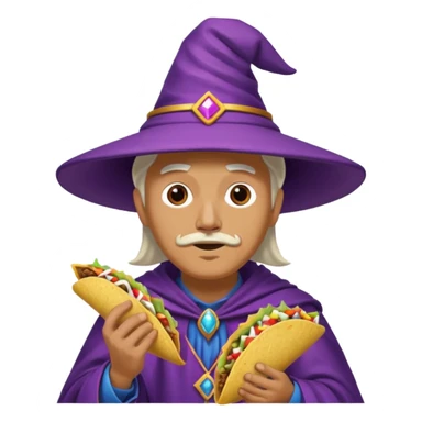 Wizard eating Taco Bell sticker