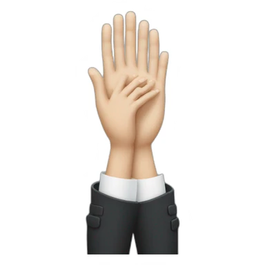 HR-manager Shows hands of the cross sticker