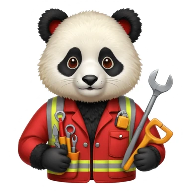 red engineer panda sticker