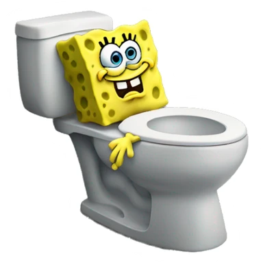 SpongeBob on the toilet sticker