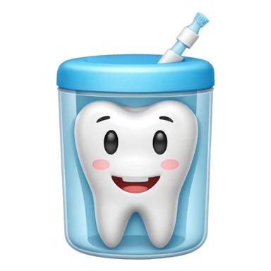 Dental floss in a container   sticker