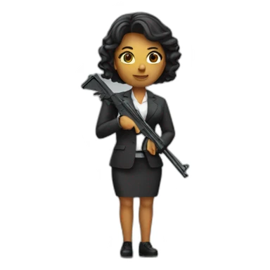 FBI woman with gun sticker