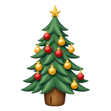 Weihnachtsbaum mit brennenden Kerzen sticker