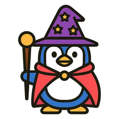 Penguin Wizard sticker