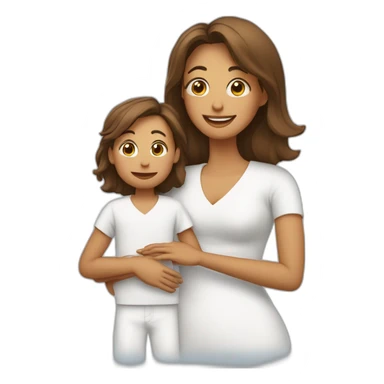 Maman avec son fils et son marié sticker