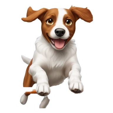 brittany dog agility jumping over bar jump sticker