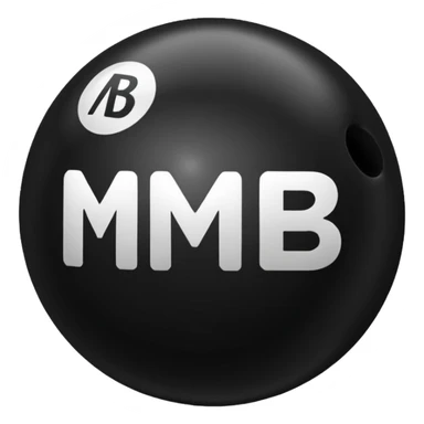 Black pull Ball with MB written on it. Nothing else no holes or anything. sticker