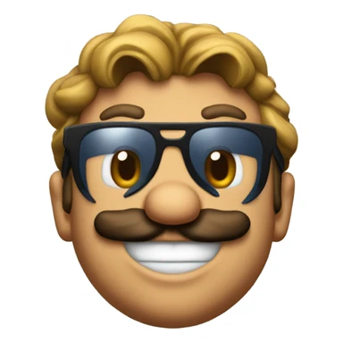 Mario with sunglasses sticker