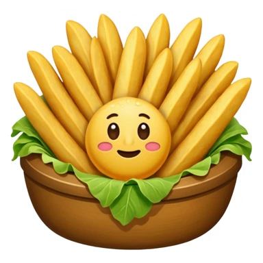 Generar papas fritas sin plato ni contenedor sticker